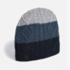 Unisex Navy Blue & Grey Solid Beanie