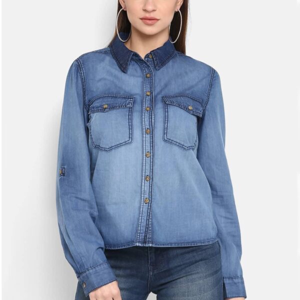 Straight Regular Denim Shirt