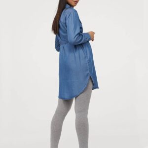 Women Blue MAMA Lyocell Shirt