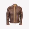 DISTRESSED BROWN SHEEP LEATHER JACKET