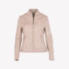 Leather Biker Jacket Cream