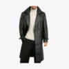 Black Leather Trench Coat Mens