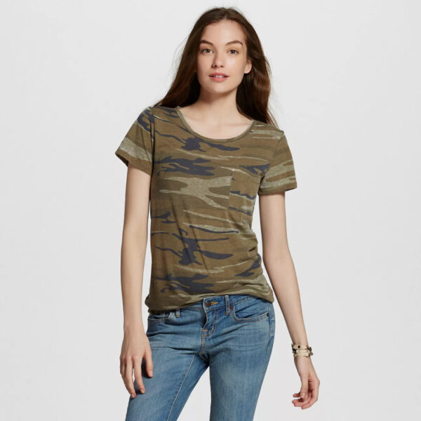 Camo Print Graphic T-Shirt