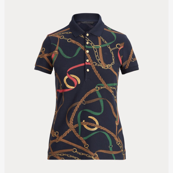 Print Pique Polo Shirt